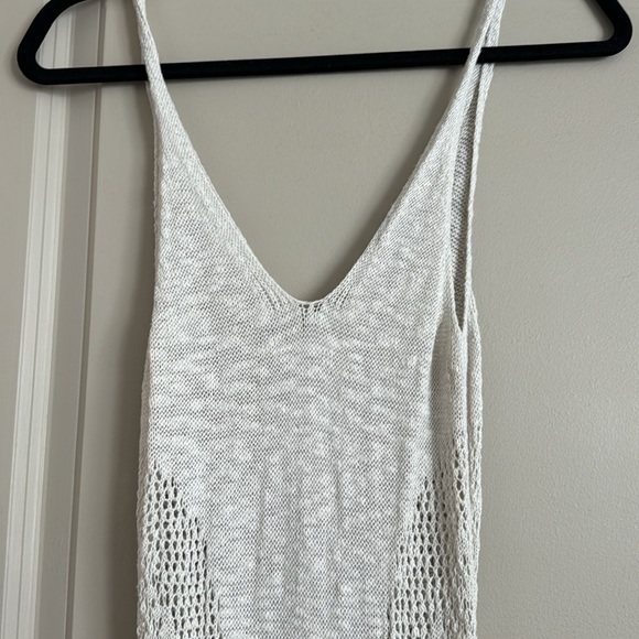 abercrombie & fitch crochet maxi coverup swim dress off white eggshell beige xs - Picture 5 of 8